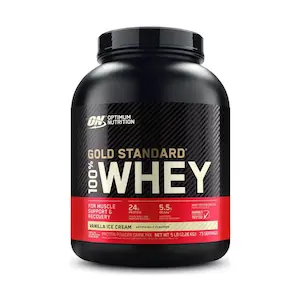  پروتئین وی اپتیموم نوتریشن گلد استاندارد 100 درصد مدل Vanila Ice Cream وزن 2.27 کیلوگرم