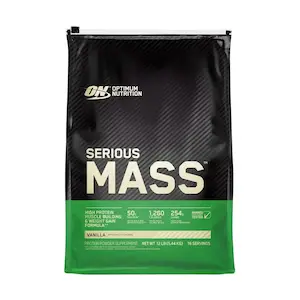 گینر اپتیموم نوتریشن مدل Serious Mass gainer با طعم وانیل وزن 5.44 کیلوگرم