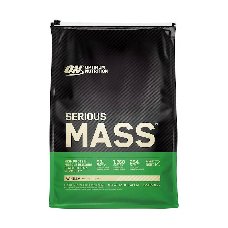 گینر اپتیموم نوتریشن مدل Serious Mass gainer با طعم وانیل وزن 5.44 کیلوگرم