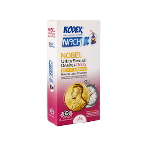 کاندوم تحریک ‌کننده و تأخیری کدکس مدل Nobel بستهٔ ۱۲ عددی