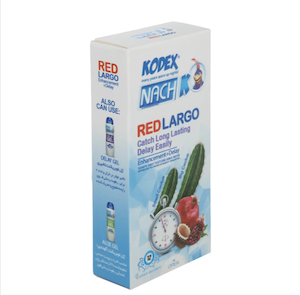 کاندوم تأخیری کدکس مدل Red largo بستۀ ۱۲ عددی