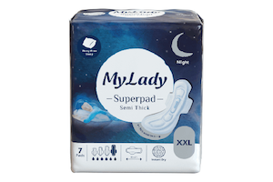 نوار بهداشتی مای لیدی سوپر پد مدل نیمه ضخیم بستهٔ ۷ عددی