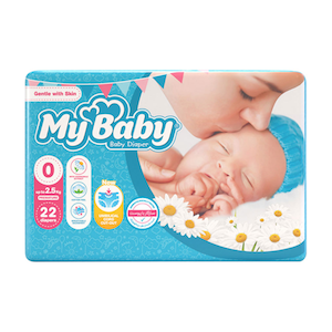 پوشک مای بیبی سایز ۰ بستۀ ۲۲ عددی