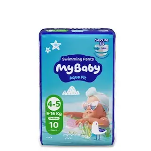 پوشک استخری مای بیبی سایز ۴ و ۵ بستۀ ۱۰ عددی