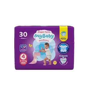 پوشک شورتی مای بیبی مدل پول آپ سایز 4 بستۀ 30 عددی