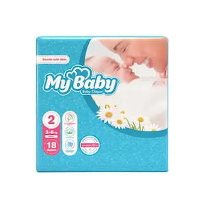 پوشک کامل بچه مای بیبی سایز 2 مخصوص 3 تا 6 کیلوگرم بستۀ 18 عددی