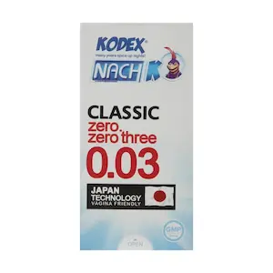 کاندوم نازک ناچ کدکس مدل Classic 30 Microns بسته 10 عددی