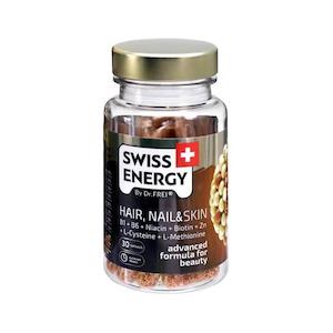 مکمل تقویت مو و ناخن سوییس انرژی بسته 30 عددی