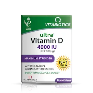 قرص ویتامین D ویتابیوتیکس 4000 واحدی مدل MAXIMUM STRENGTH  بستۀ 96 عددی